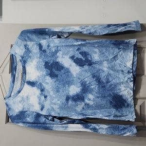 Sonoma Blue Tie Dye Long Sleeve Shirt small